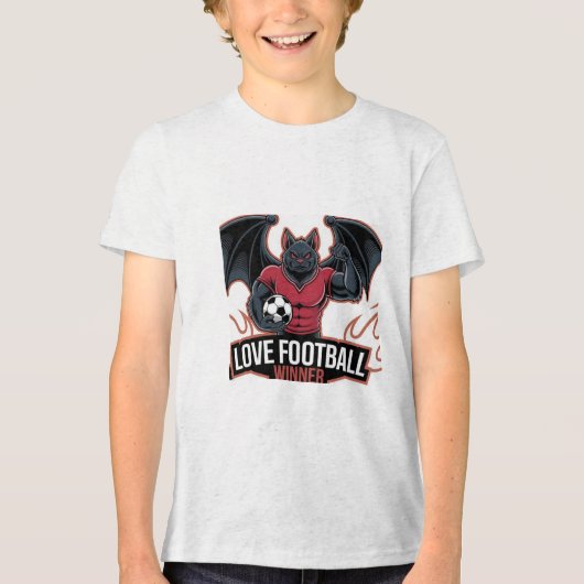 Ik hou van voetbal Tri-Blend shirt (Voorkant)