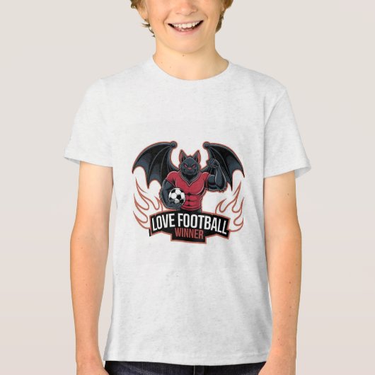 Ik hou van voetbal Tri-Blend shirt (Voorkant)
