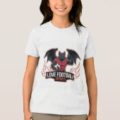 Ik hou van voetbal Tri-Blend shirt (Voorkant)