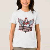 Ik hou van voetbal  Tri-Blend shirt (Voorkant)