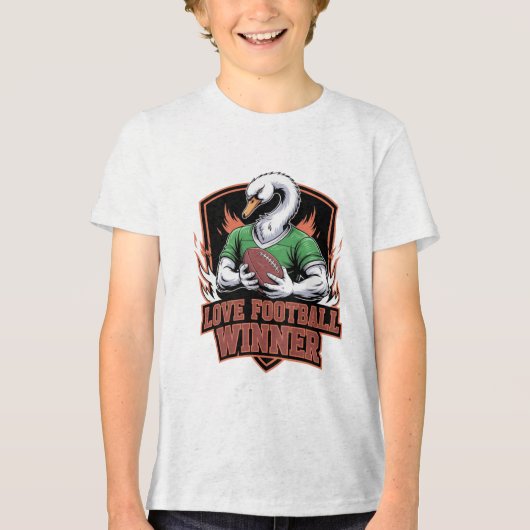Ik hou van voetbal Tri-Blend shirt (Voorkant)
