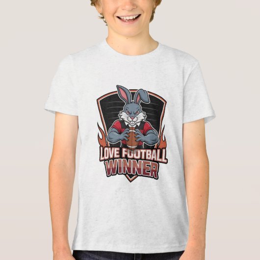 Ik hou van voetbal Tri-Blend shirt (Voorkant)