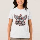 Ik hou van voetbal  Tri-Blend shirt (Voorkant)
