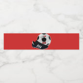 Ik hou van Voetbal, voetbal en schoen Waterfles Etiket (Enkel label)