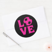 Ik hou van voetbal voor en ronde sticker (Envelop)