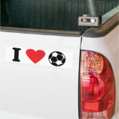 Ik hou van voetbalicoon bumpersticker (Op Truck)