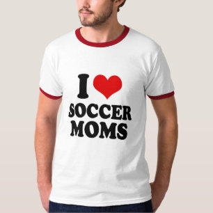 Ik hou van voetbalmoeders t-shirt