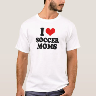 Ik hou van voetbalmoeders t-shirt