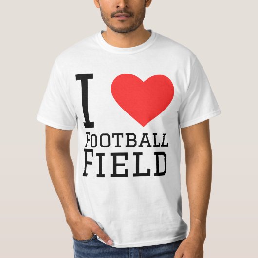 Ik hou van voetbalveld Sticker T-shirt (Voorkant)