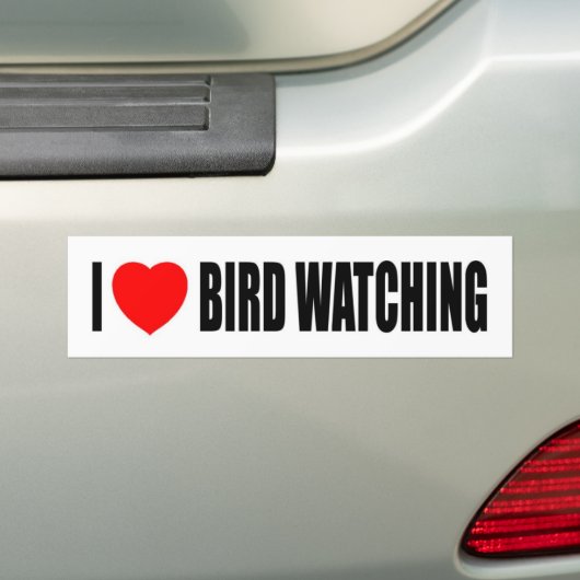 Ik hou van vogelkijken bumpersticker (Op auto)