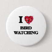 Ik hou van vogelkijken ronde button 7,6 cm (Voorkant)