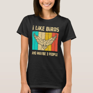 Ik hou van vogels en misschien drie mensen die vog t-shirt