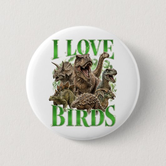 Ik hou van vogels ronde button 5,7 cm (Voorkant)