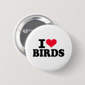 Ik hou van vogels ronde button 5,7 cm (Voorkant /achterkant)