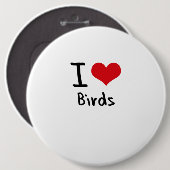 Ik hou van vogels ronde button 6,0 cm (Voorkant /achterkant)