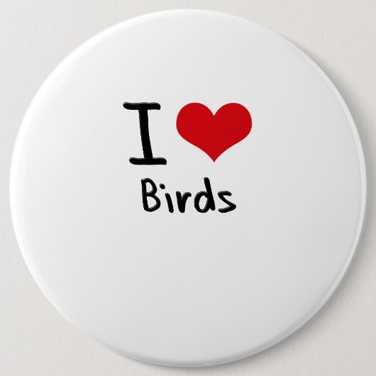 Ik hou van vogels ronde button 6,0 cm (Voorkant)