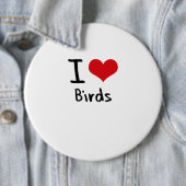 Ik hou van vogels ronde button 6,0 cm (In situ)