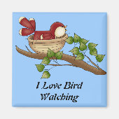 Ik hou van Vogelvogels die magneet bekijken (Voorkant)