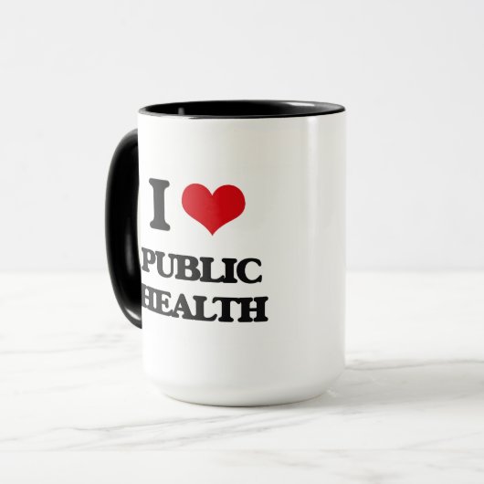 Ik hou van volksgezondheid mok (Voorkant links)