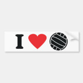 Ik hou van volleybal bumpersticker (Voorkant)