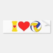 Ik hou van volleybal bumpersticker (Voorkant)