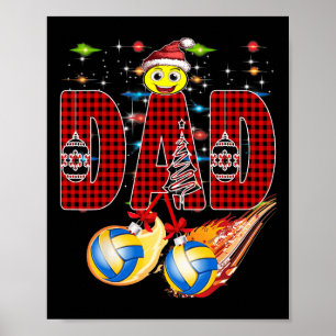 Ik hou van volleybal en misschien drie mensen Xmas Poster