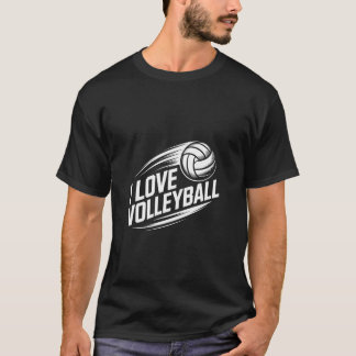 Ik Hou Van Volleybal Enthousiast Uitrusting T-shirt