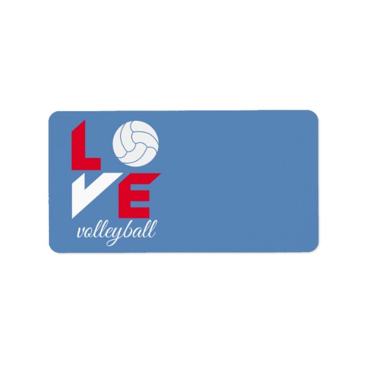 Ik hou van volleybal etiket (Voorkant)
