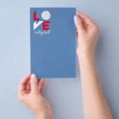 Ik hou van volleybal flyer (Hand)