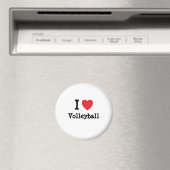 Ik hou van Volleybal hart op maat gepersonaliseerd Magneet (Insitu (Vaatwasser))