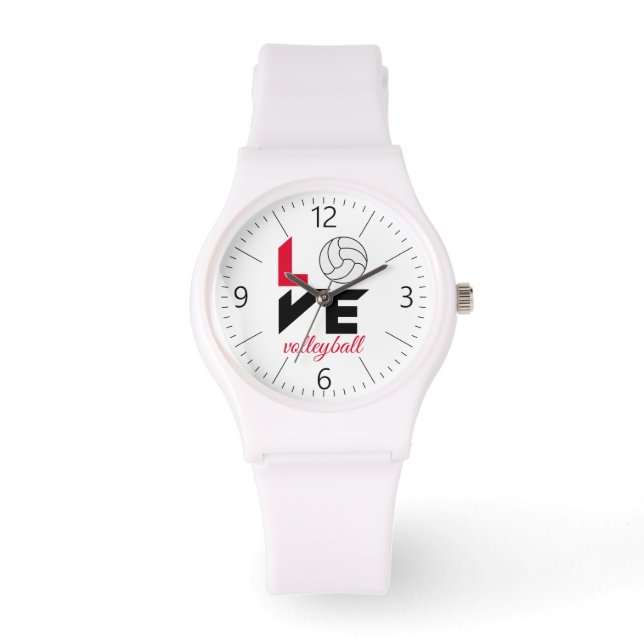 Ik hou van volleybal horloge (Voorkant)