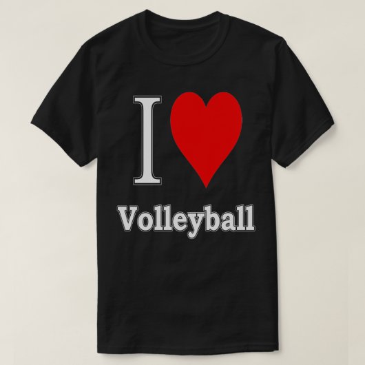 Ik hou van volleybal Ik hou van sport Marathon vol T-shirt (Design voorkant)