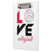 Ik hou van volleybal klembord (Links)