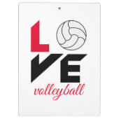 Ik hou van volleybal klembord (Achterkant)