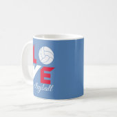 Ik hou van volleybal koffiemok (Voorkant links)