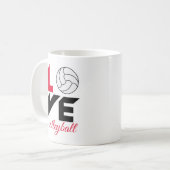 Ik hou van volleybal koffiemok (Voorkant links)