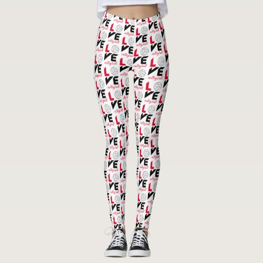 Ik hou van volleybal leggings (Voorkant)