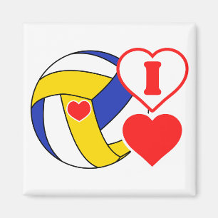Ik hou van volleybal magneet