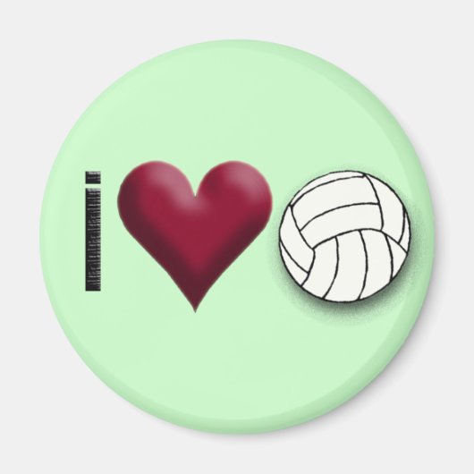 Ik hou van volleybal magneet (Voorkant)
