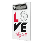 Ik hou van volleybal mini klembord (Angled2)