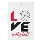 Ik hou van volleybal mini klembord (Achterkant)