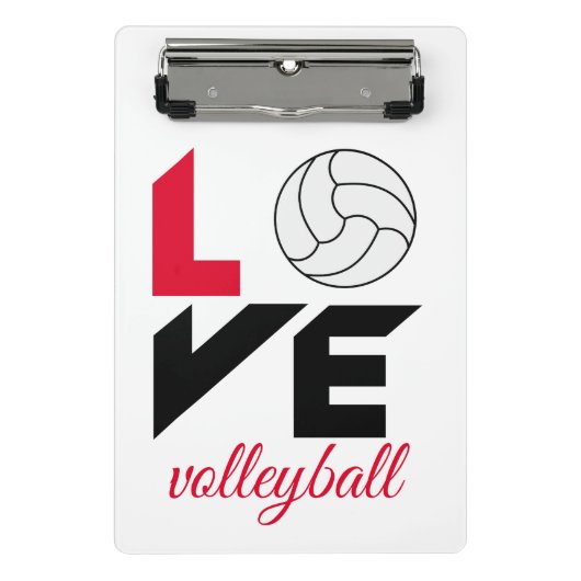 Ik hou van volleybal mini klembord (Voorkant)