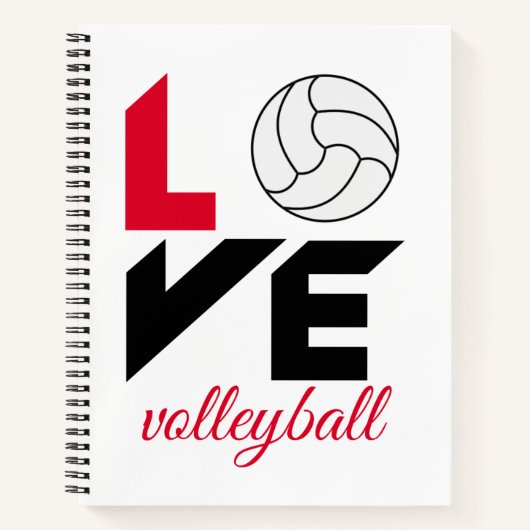 Ik hou van volleybal notitieboek (Voorkant)