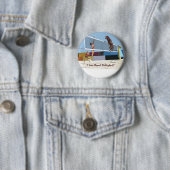 Ik hou van volleybal op het strand ronde button 5,7 cm (In situ)