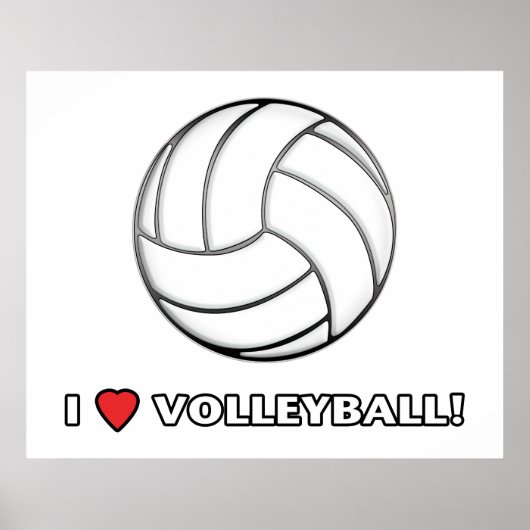 Ik hou van Volleybal! Poster (Voorkant)