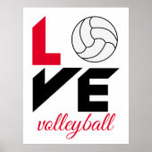 Ik hou van volleybal poster (Voorkant)