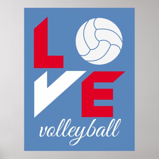 Ik hou van volleybal poster (Voorkant)