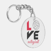 Ik hou van volleybal sleutelhanger (Voorkant Links)