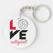 Ik hou van volleybal sleutelhanger (Achterkant)