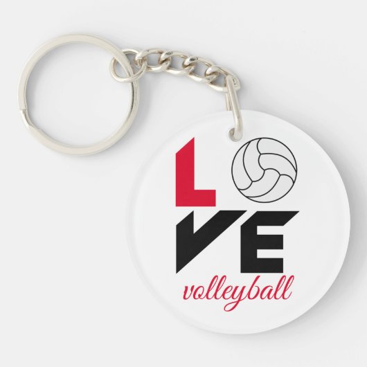 Ik hou van volleybal sleutelhanger (Voorkant)